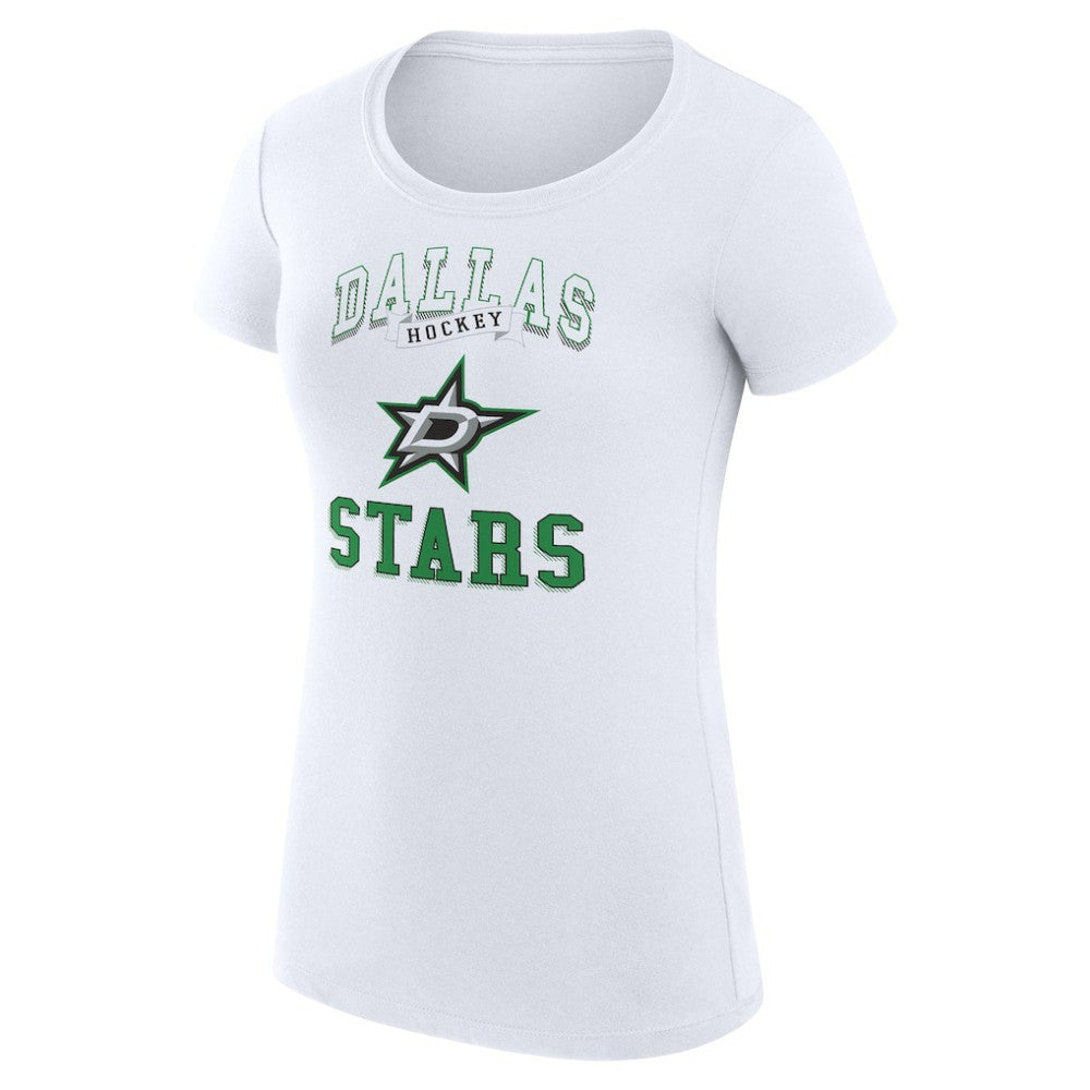 Dallas Stars G-III 4Her by Carl Banks Women's Super-Slim Fit Lightweight Team Logo Graphic T-Shirt - White - NHL