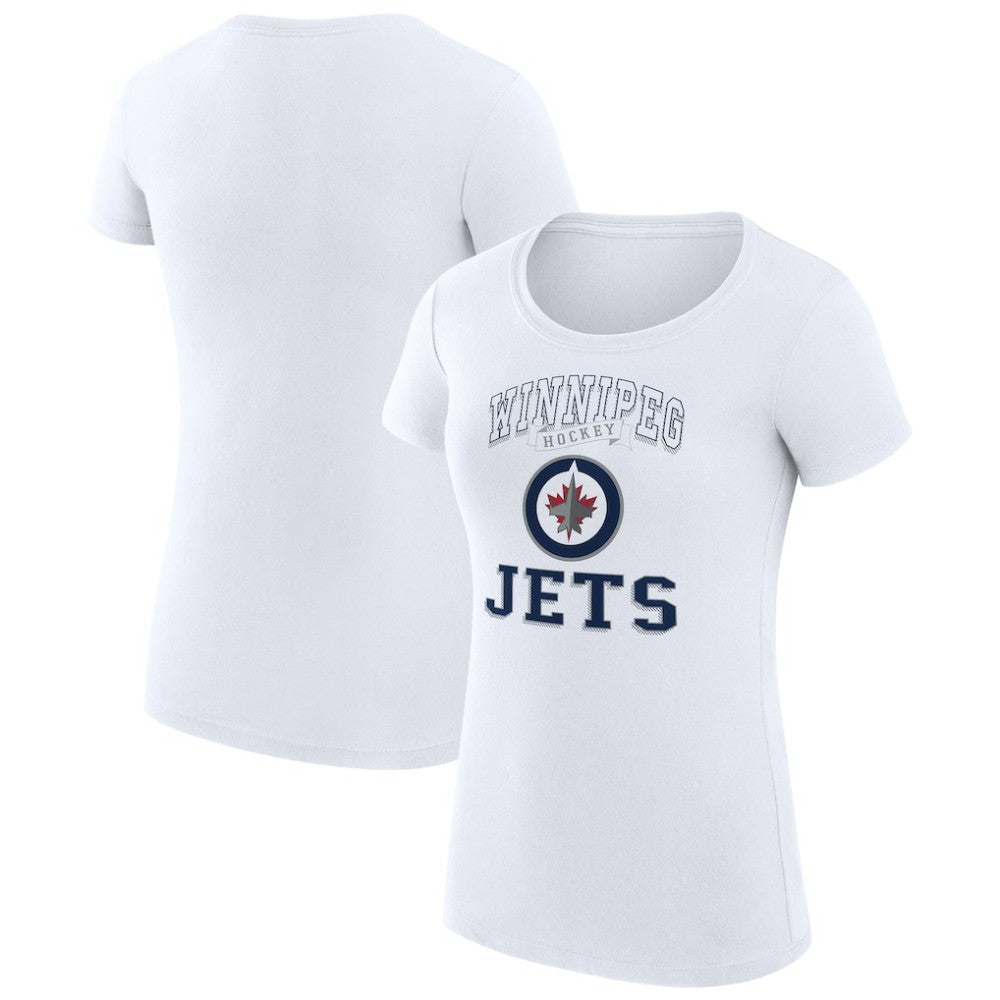 Winnipeg Jets G-III 4Her by Carl Banks Women's Super-Slim Fit Lightweight Team Logo Graphic T-Shirt - White - NHL