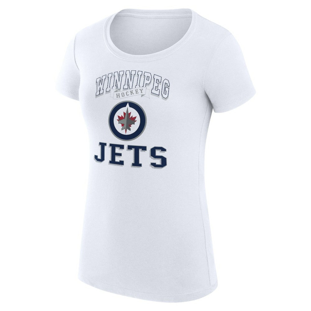 Winnipeg Jets G-III 4Her by Carl Banks Women's Super-Slim Fit Lightweight Team Logo Graphic T-Shirt - White - NHL