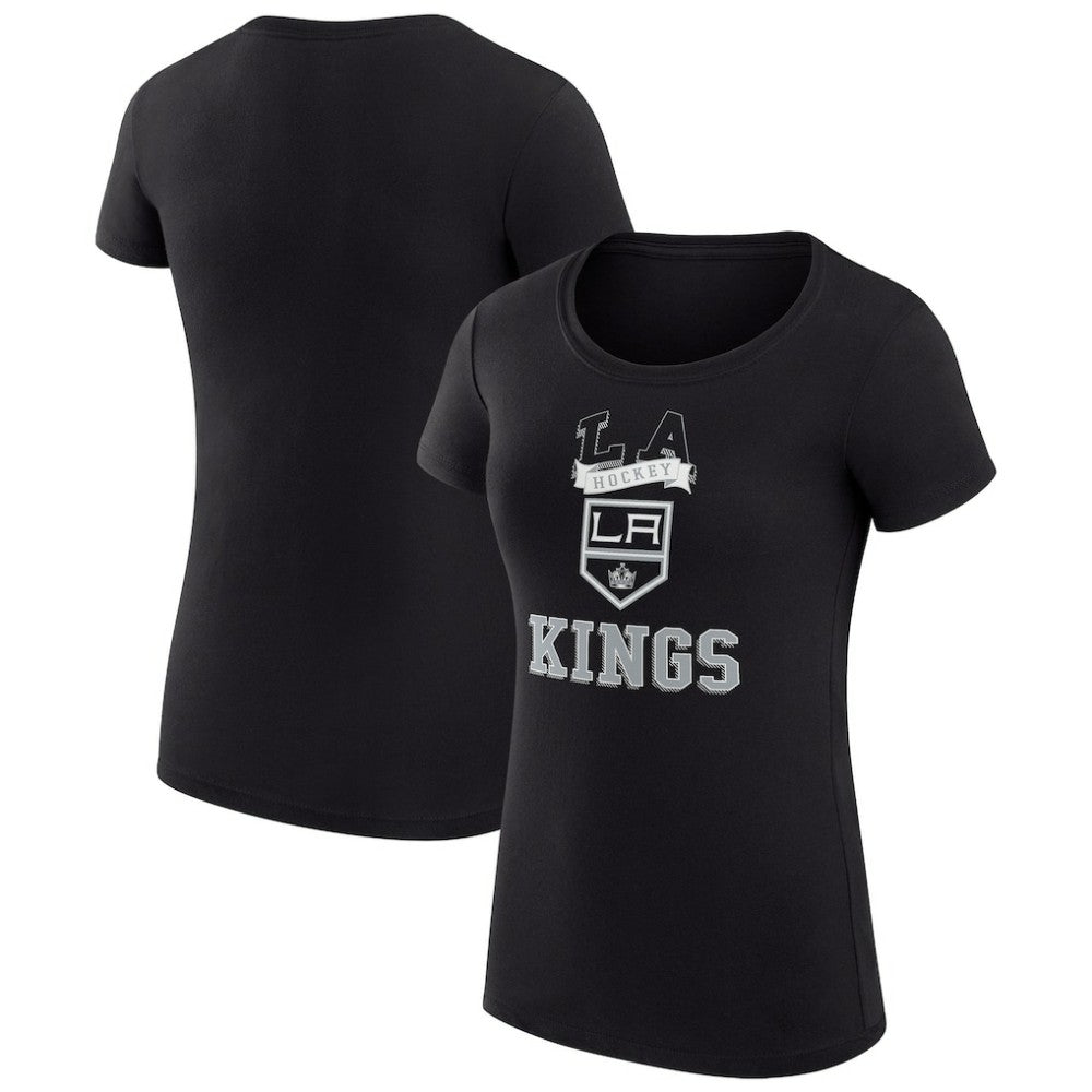 Los Angeles Kings G-III 4Her by Carl Banks Women's Super-Slim Fit Lightweight Team Logo Graphic T-Shirt - Black - NHL