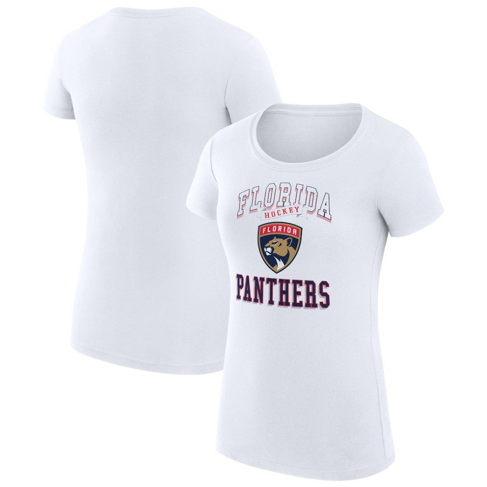Florida Panthers G-III 4Her by Carl Banks Women's Super-Slim Fit Lightweight Team Logo Graphic T-Shirt - White - NHL
