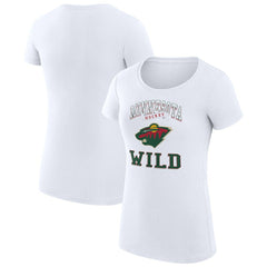 Minnesota Wild G-III 4Her by Carl Banks Women's Super-Slim Fit Lightweight Team Logo Graphic T-Shirt - White - NHL
