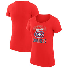 Montreal Canadiens G-III 4Her by Carl Banks Women's Super-Slim Fit Lightweight Team Logo Graphic T-Shirt - Red - NHL