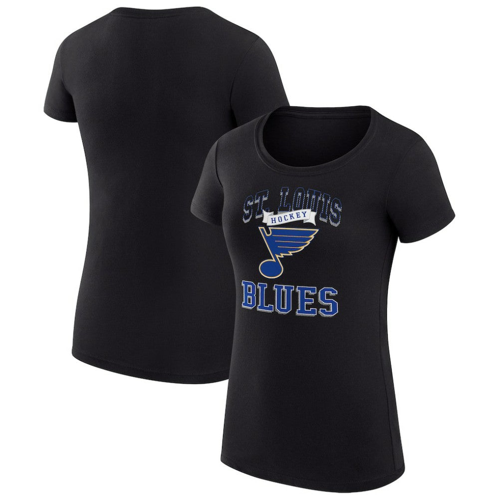 St. Louis Blues G-III 4Her by Carl Banks Women's Super-Slim Fit Lightweight Team Logo Graphic T-Shirt - Black - NHL