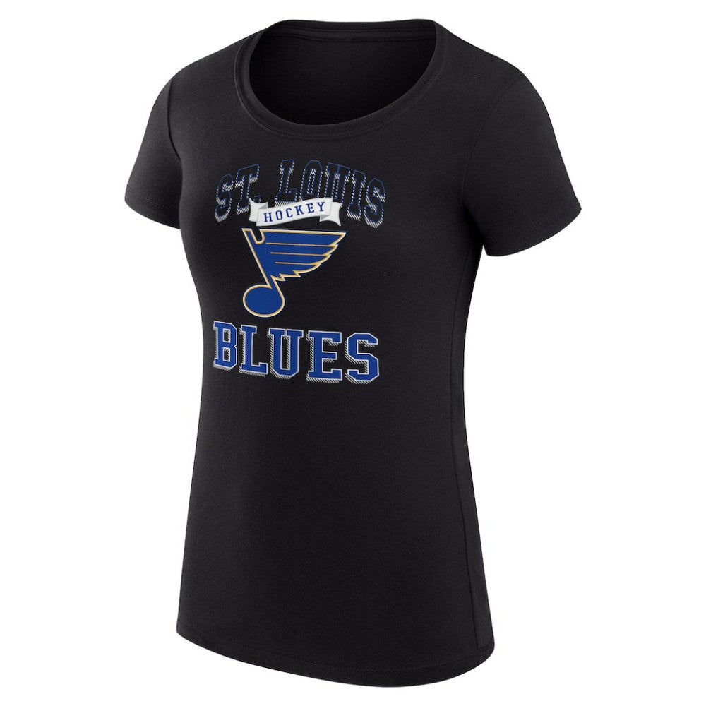 St. Louis Blues G-III 4Her by Carl Banks Women's Super-Slim Fit Lightweight Team Logo Graphic T-Shirt - Black - NHL
