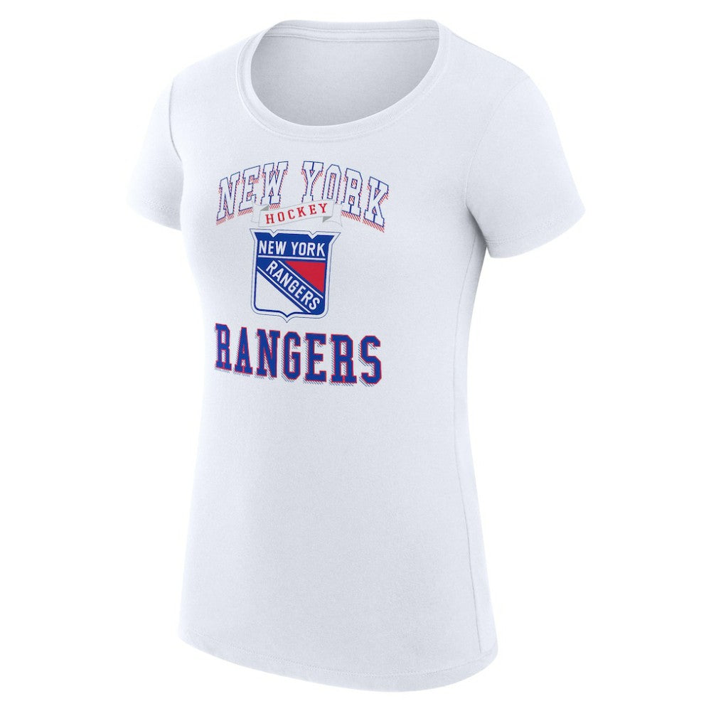 New York Rangers G-III 4Her by Carl Banks Women's Super-Slim Fit Lightweight Team Logo Graphic T-Shirt - White - NHL