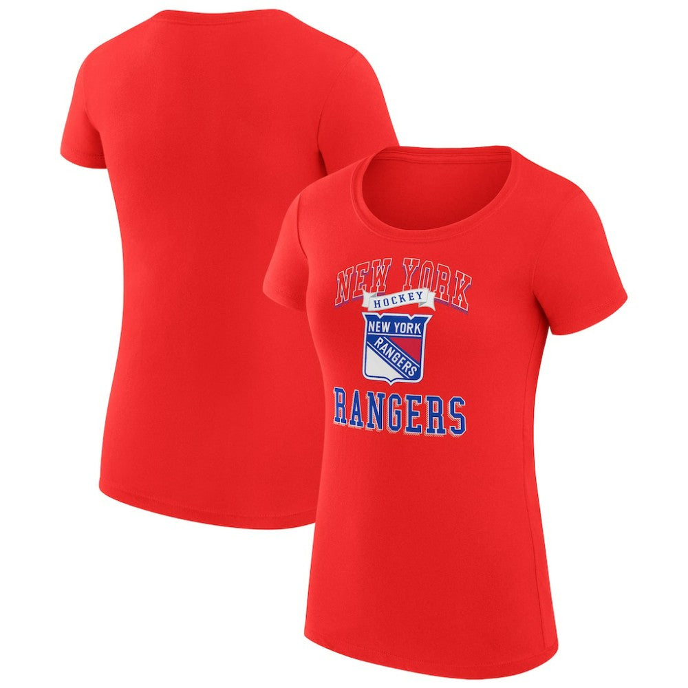 New York Rangers G-III 4Her by Carl Banks Women's Super-Slim Fit Lightweight Team Logo Graphic T-Shirt - Red - NHL