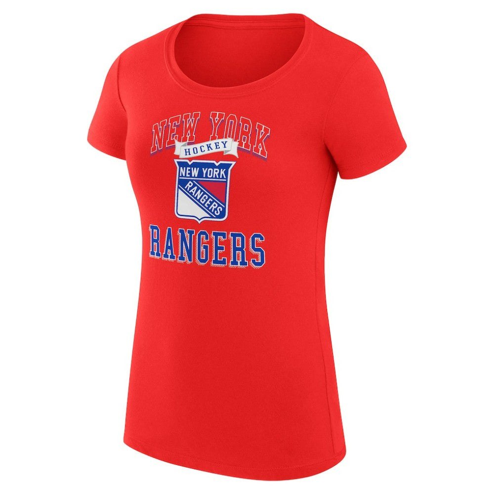 New York Rangers G-III 4Her by Carl Banks Women's Super-Slim Fit Lightweight Team Logo Graphic T-Shirt - Red - NHL