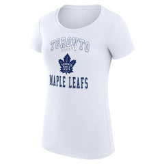 Toronto Maple Leafs G-III 4Her by Carl Banks Women's Super-Slim Fit Lightweight Team Logo Graphic T-Shirt - White - NHL