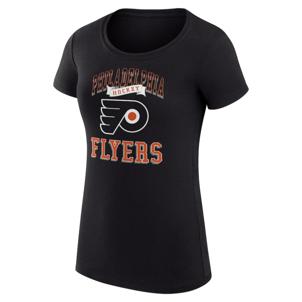 Philadelphia Flyers G-III 4Her by Carl Banks Women's Super-Slim Fit Lightweight Team Logo Graphic T-Shirt - Black - NHL