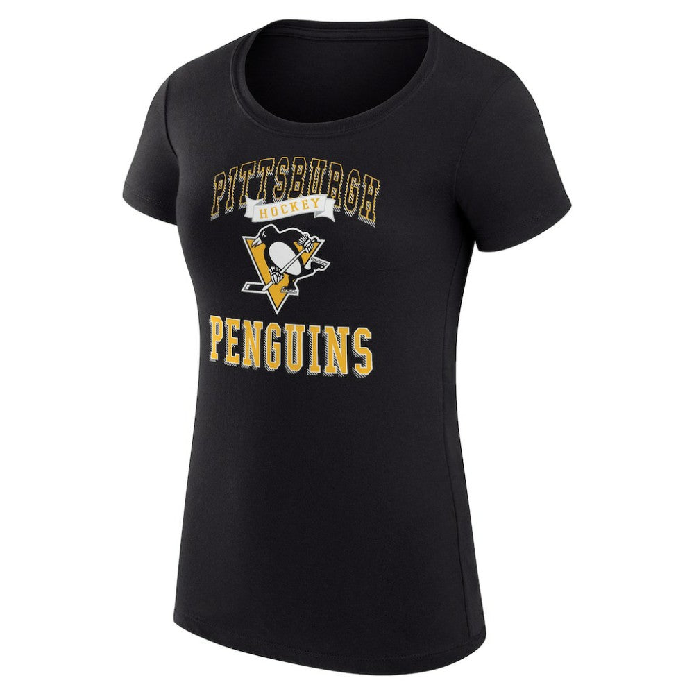 Pittsburgh Penguins G-III 4Her by Carl Banks Women's Super-Slim Fit Lightweight Team Logo Graphic T-Shirt - Black - NHL