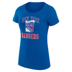 New York Rangers G-III 4Her by Carl Banks Women's Super-Slim Fit Lightweight Team Logo Graphic T-Shirt - Blue - NHL