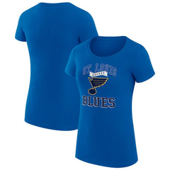 St. Louis Blues G-III 4Her by Carl Banks Women's Super-Slim Fit Lightweight Team Logo Graphic T-Shirt - Blue - NHL