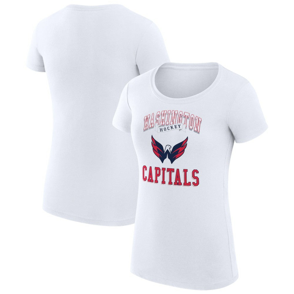Washington Capitals G-III 4Her by Carl Banks Women's Super-Slim Fit Lightweight Team Logo Graphic T-Shirt - White - NHL