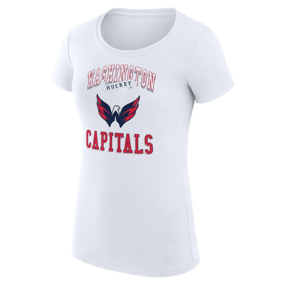 Washington Capitals G-III 4Her by Carl Banks Women's Super-Slim Fit Lightweight Team Logo Graphic T-Shirt - White - NHL