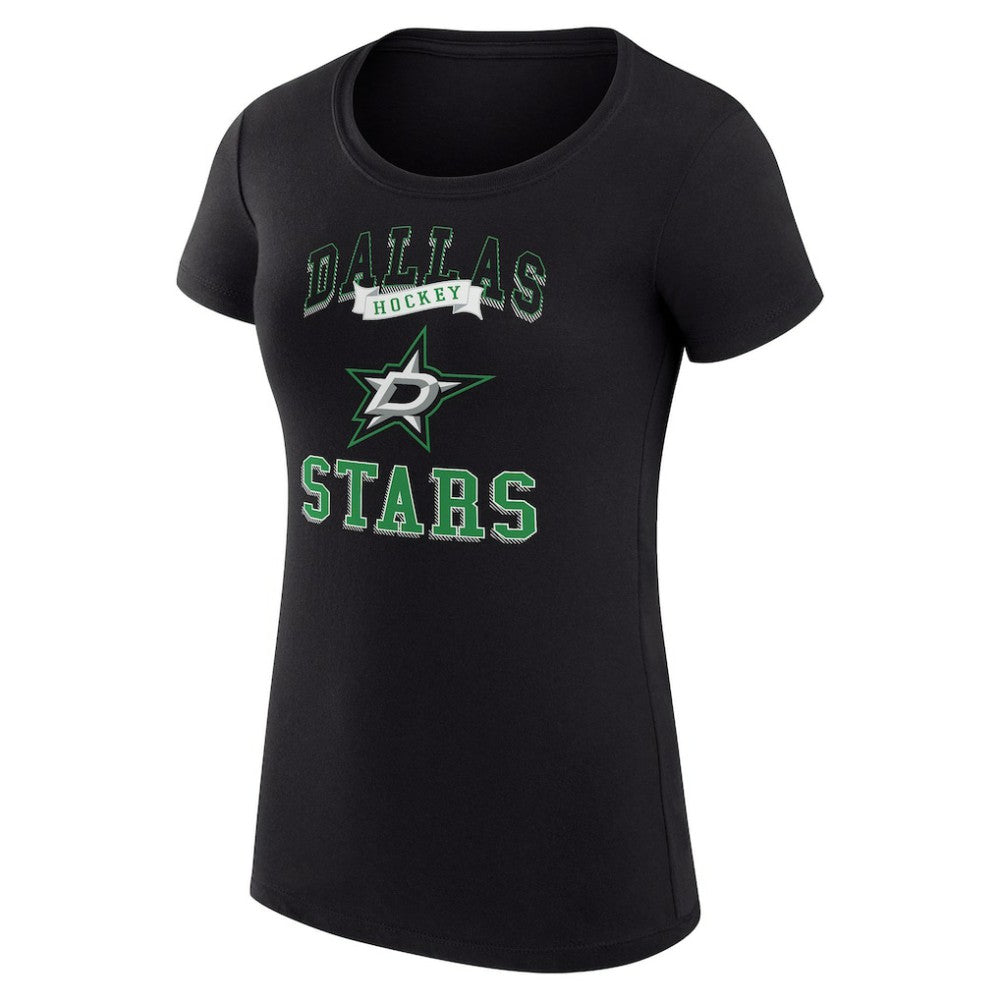 Dallas Stars G-III 4Her by Carl Banks Women's Super-Slim Fit Lightweight Team Logo Graphic T-Shirt - Black - NHL