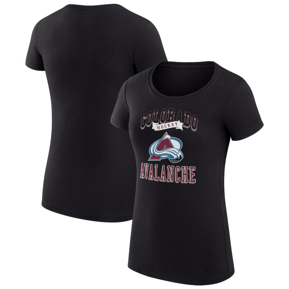 Colorado Avalanche G-III 4Her by Carl Banks Women's Super-Slim Fit Lightweight Team Logo Graphic T-Shirt - Black - NHL