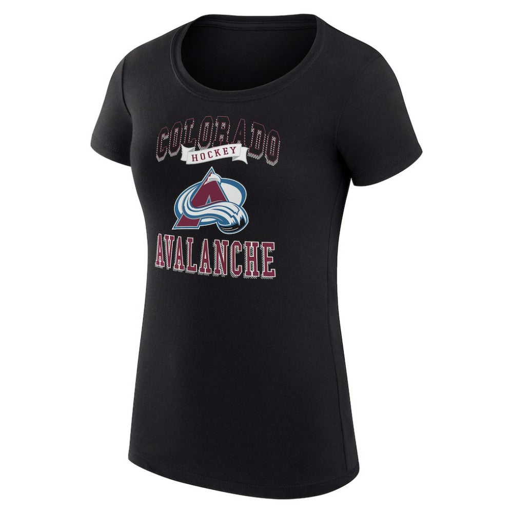 Colorado Avalanche G-III 4Her by Carl Banks Women's Super-Slim Fit Lightweight Team Logo Graphic T-Shirt - Black - NHL