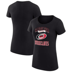 Carolina Hurricanes G-III 4Her by Carl Banks Women's Super-Slim Fit Lightweight Team Logo Graphic T-Shirt - Black - NHL