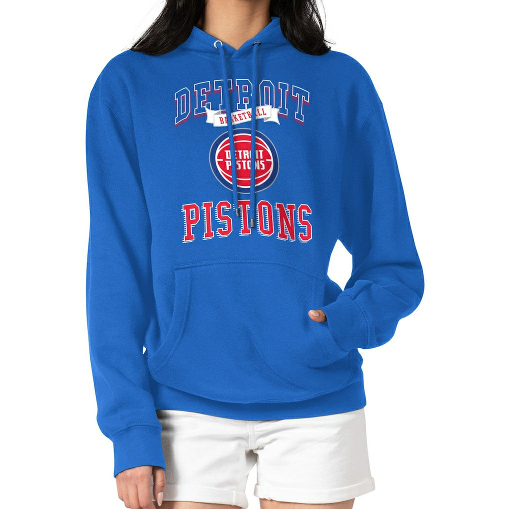 Detroit Pistons G-III 4Her by Carl Banks Women's Graphic Fleece Pullover Hoodie Blue - NBA