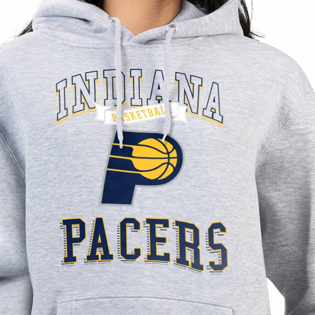 Indiana Pacers G-III 4Her by Carl Banks Women's Graphic Fleece Pullover Hoodie Heather Gray - NBA