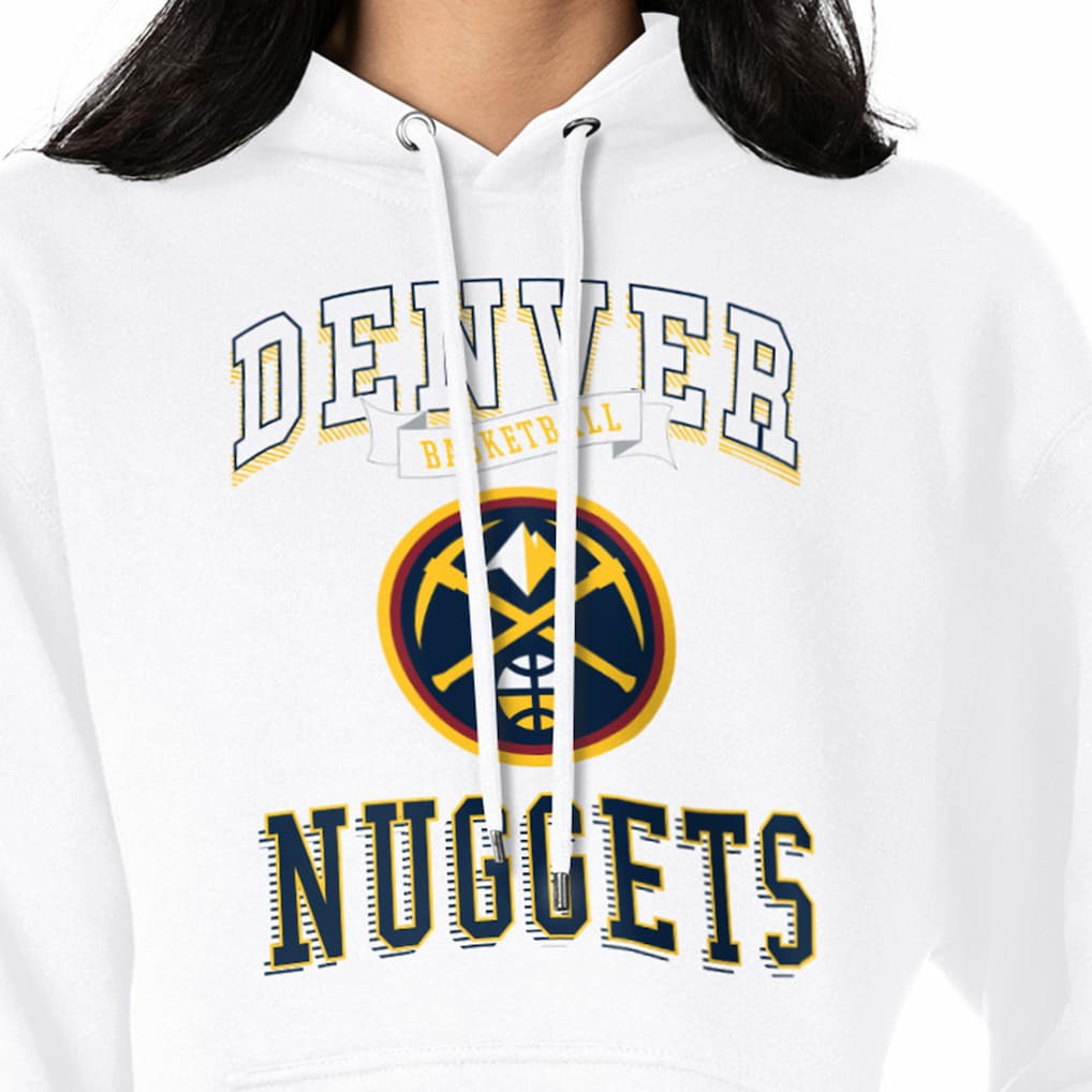 Denver Nuggets G-III 4Her by Carl Banks Women's Graphic Fleece Pullover Hoodie White - NBA
