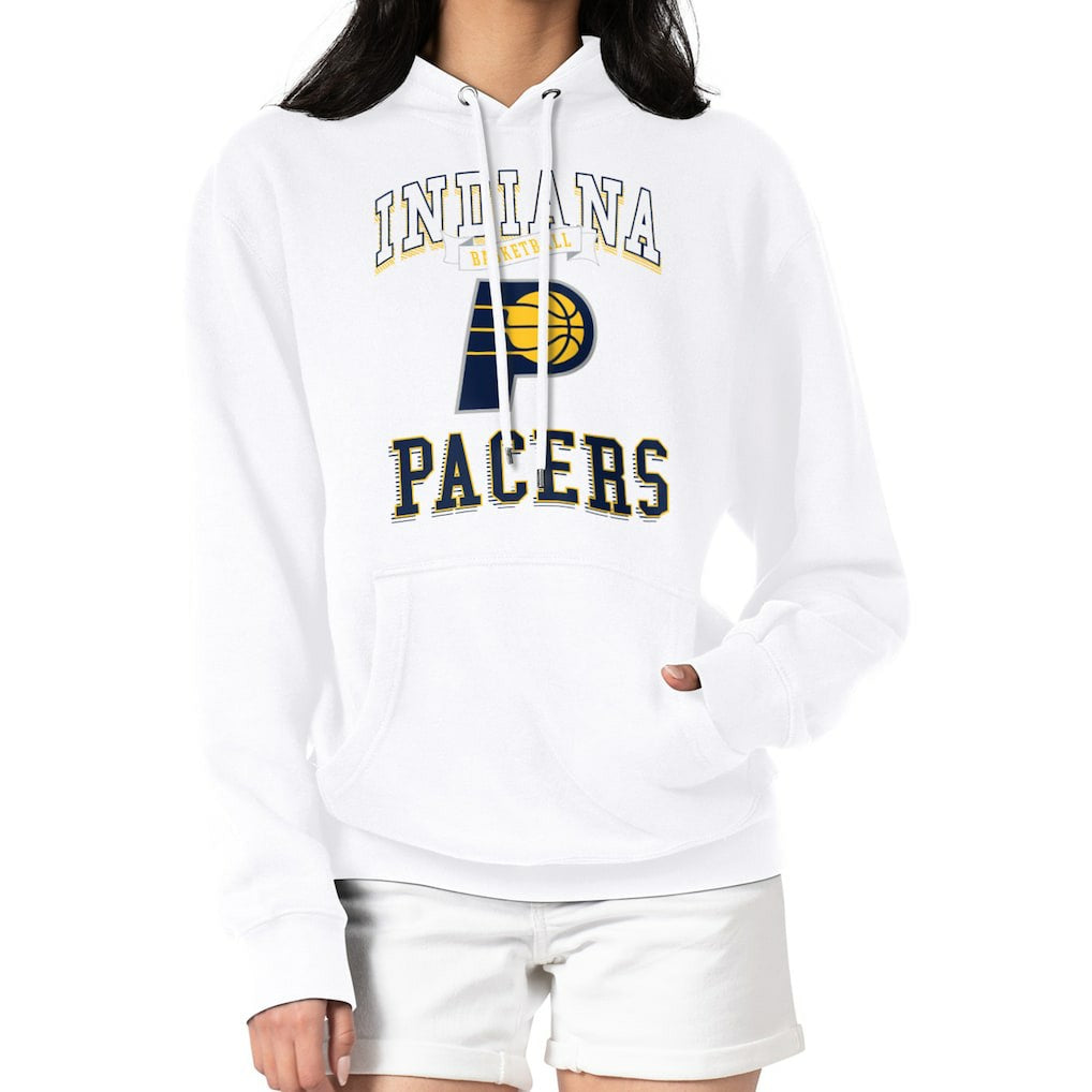 Indiana Pacers G-III 4Her by Carl Banks Women's Graphic Fleece Pullover Hoodie White - NBA
