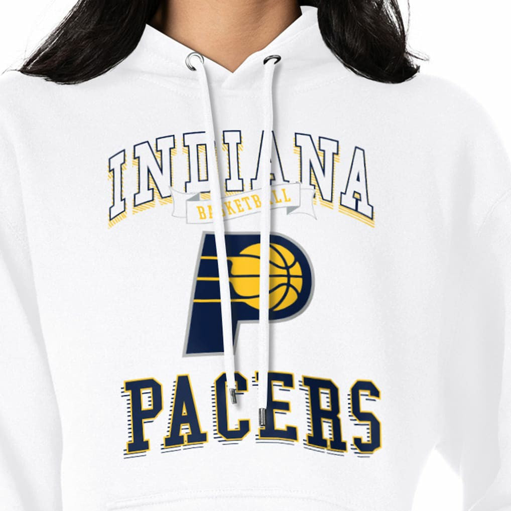 Indiana Pacers G-III 4Her by Carl Banks Women's Graphic Fleece Pullover Hoodie White - NBA