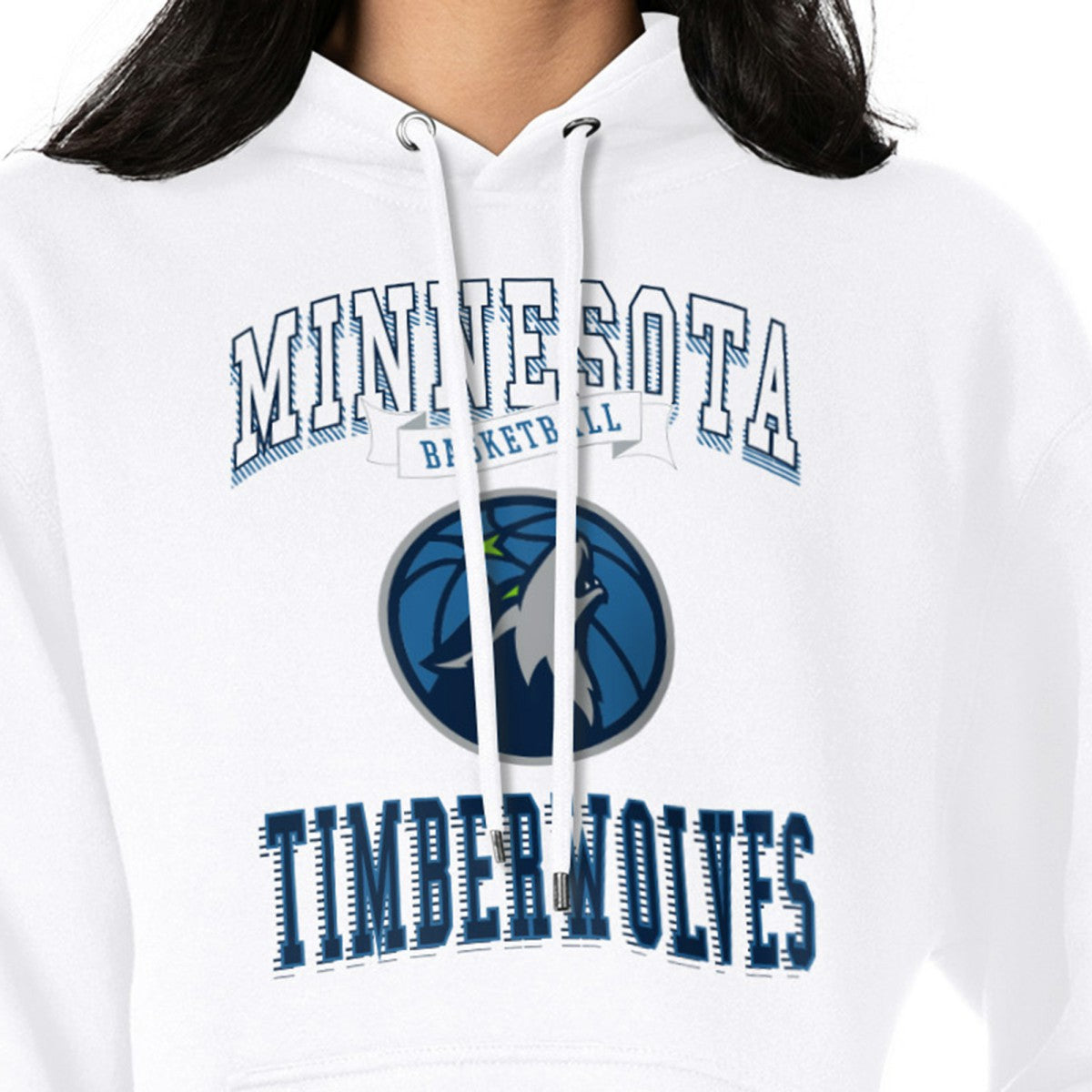 Minnesota Timberwolves G-III 4Her by Carl Banks Women's Graphic Fleece Pullover Hoodie White - NBA