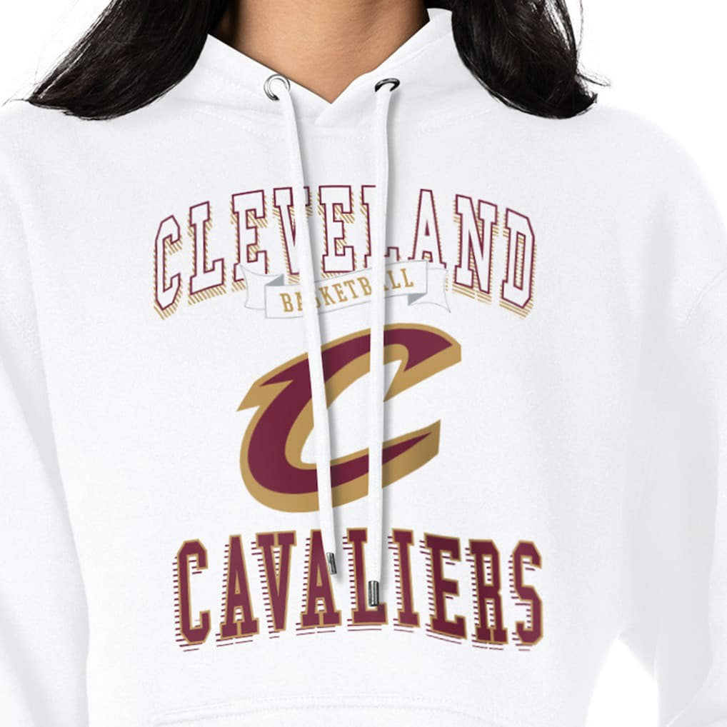 Cleveland Cavaliers G-III 4Her by Carl Banks Women's Graphic Fleece Pullover Hoodie White - NBA