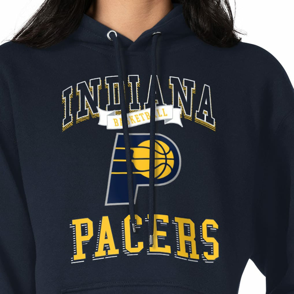Indiana Pacers G-III 4Her by Carl Banks Women's Graphic Fleece Pullover Hoodie Navy - NBA