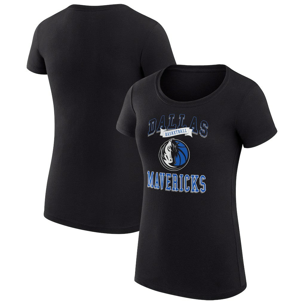 Dallas Mavericks G-III 4Her by Carl Banks Women's Super-Slim Fit Lightweight Team Logo T-Shirt Black - NBA