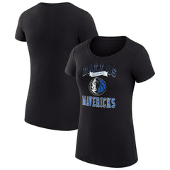 Dallas Mavericks G-III 4Her by Carl Banks Women's Super-Slim Fit Lightweight Team Logo T-Shirt Black - NBA