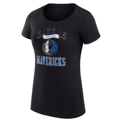 Dallas Mavericks G-III 4Her by Carl Banks Women's Super-Slim Fit Lightweight Team Logo T-Shirt Black - NBA