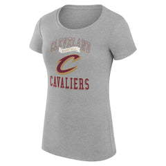 Cleveland Cavaliers G-III 4Her by Carl Banks Women's Super-Slim Fit Lightweight Team Logo T-Shirt Heather Gray - NBA
