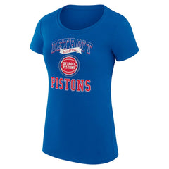 Detroit Pistons G-III 4Her by Carl Banks Women's Super-Slim Fit Lightweight Team Logo T-Shirt Blue - NBA
