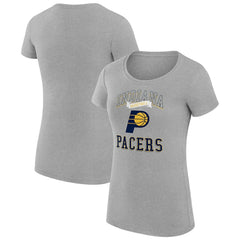 Indiana Pacers G-III 4Her by Carl Banks Women's Super-Slim Fit Lightweight Team Logo T-Shirt Heather Gray - NBA