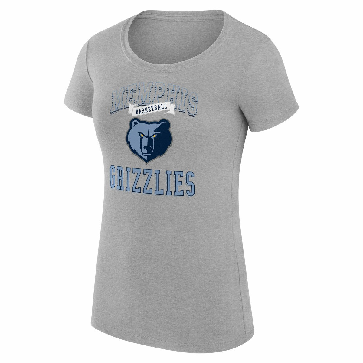 Memphis Grizzlies G-III 4Her by Carl Banks Women's Super-Slim Fit Lightweight Team Logo T-Shirt Heather Gray - NBA