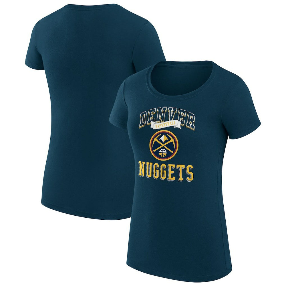 Denver Nuggets G-III 4Her by Carl Banks Women's Super-Slim Fit Lightweight Team Logo T-Shirt Navy - NBA
