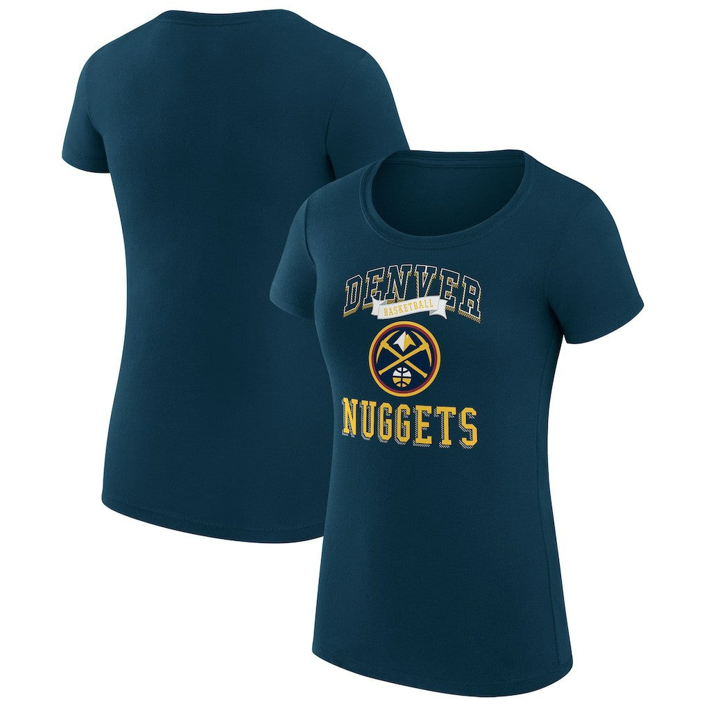 Denver Nuggets G-III 4Her by Carl Banks Women's Super-Slim Fit Lightweight Team Logo T-Shirt Navy - NBA