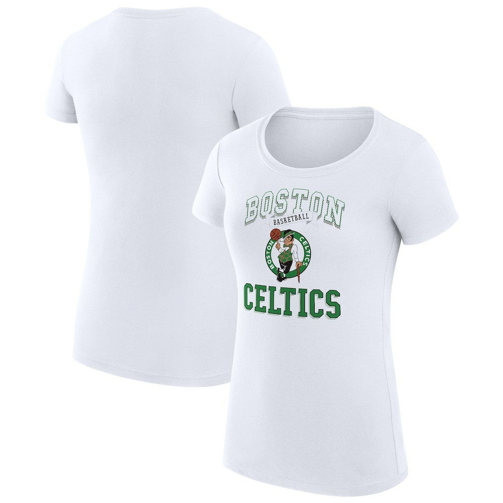 Boston Celtics G-III 4Her by Carl Banks Women's Super-Slim Fit Lightweight Team Logo T-Shirt White - NBA