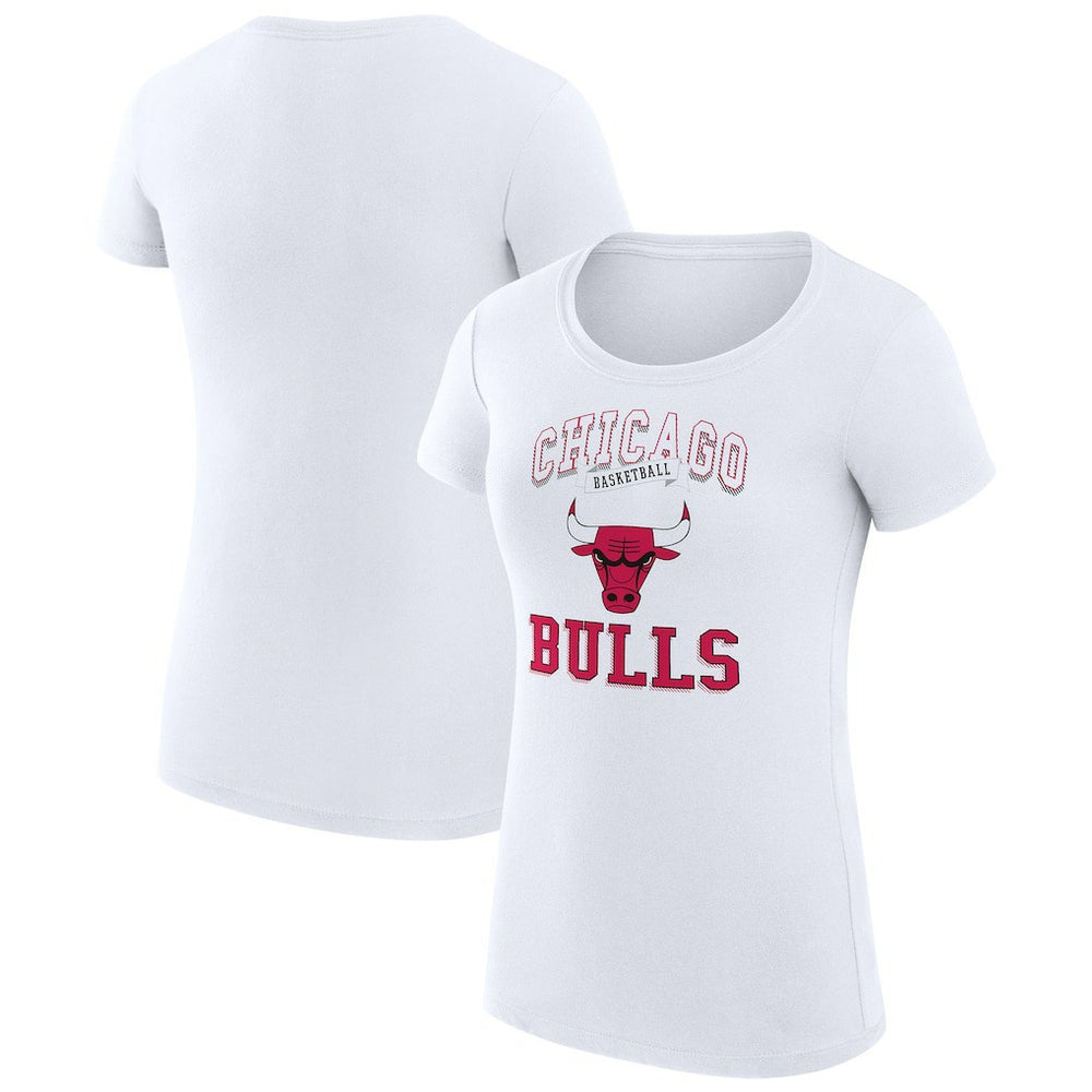 Chicago Bulls G-III 4Her by Carl Banks Women's Super-Slim Fit Lightweight Team Logo T-Shirt White - NBA