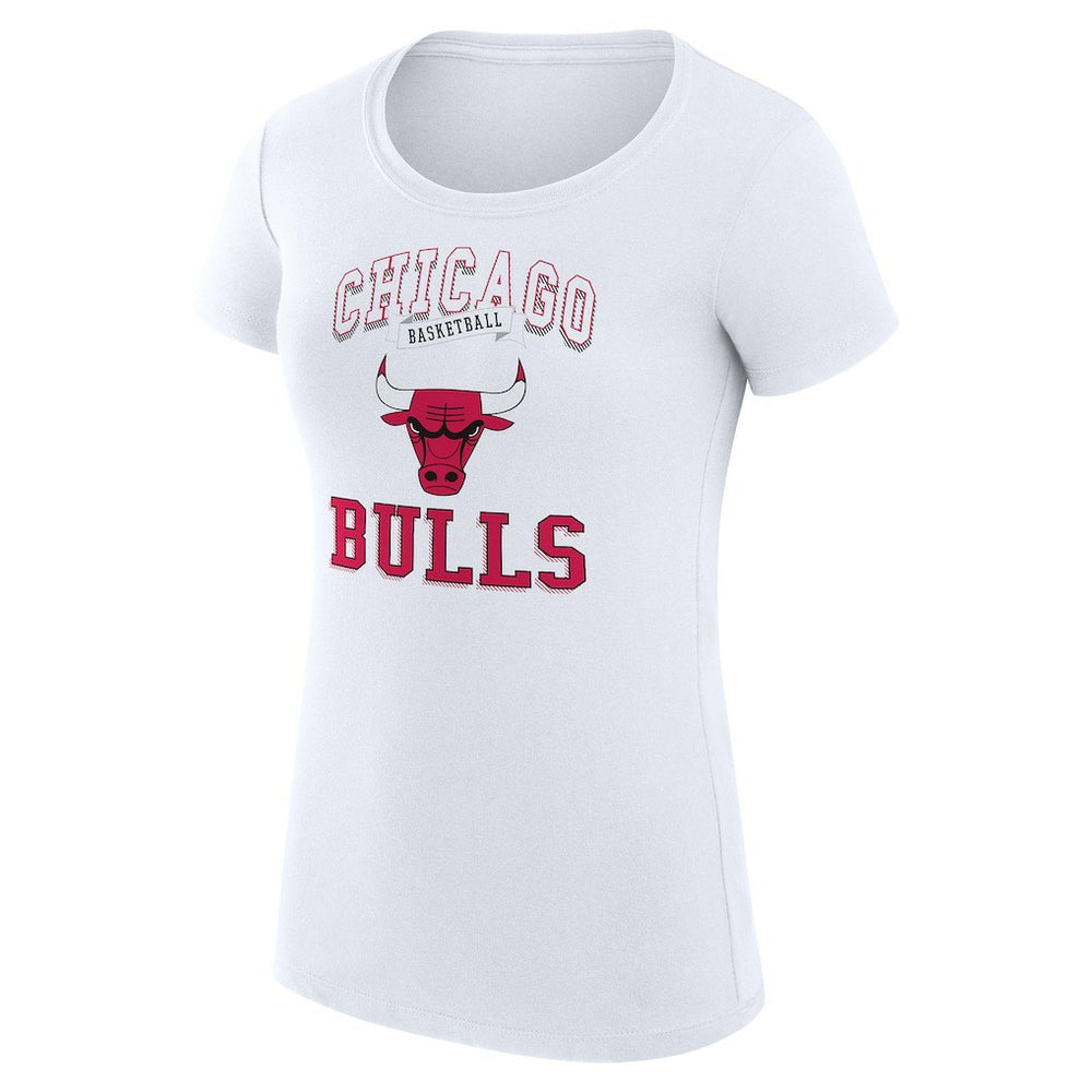 Chicago Bulls G-III 4Her by Carl Banks Women's Super-Slim Fit Lightweight Team Logo T-Shirt White - NBA