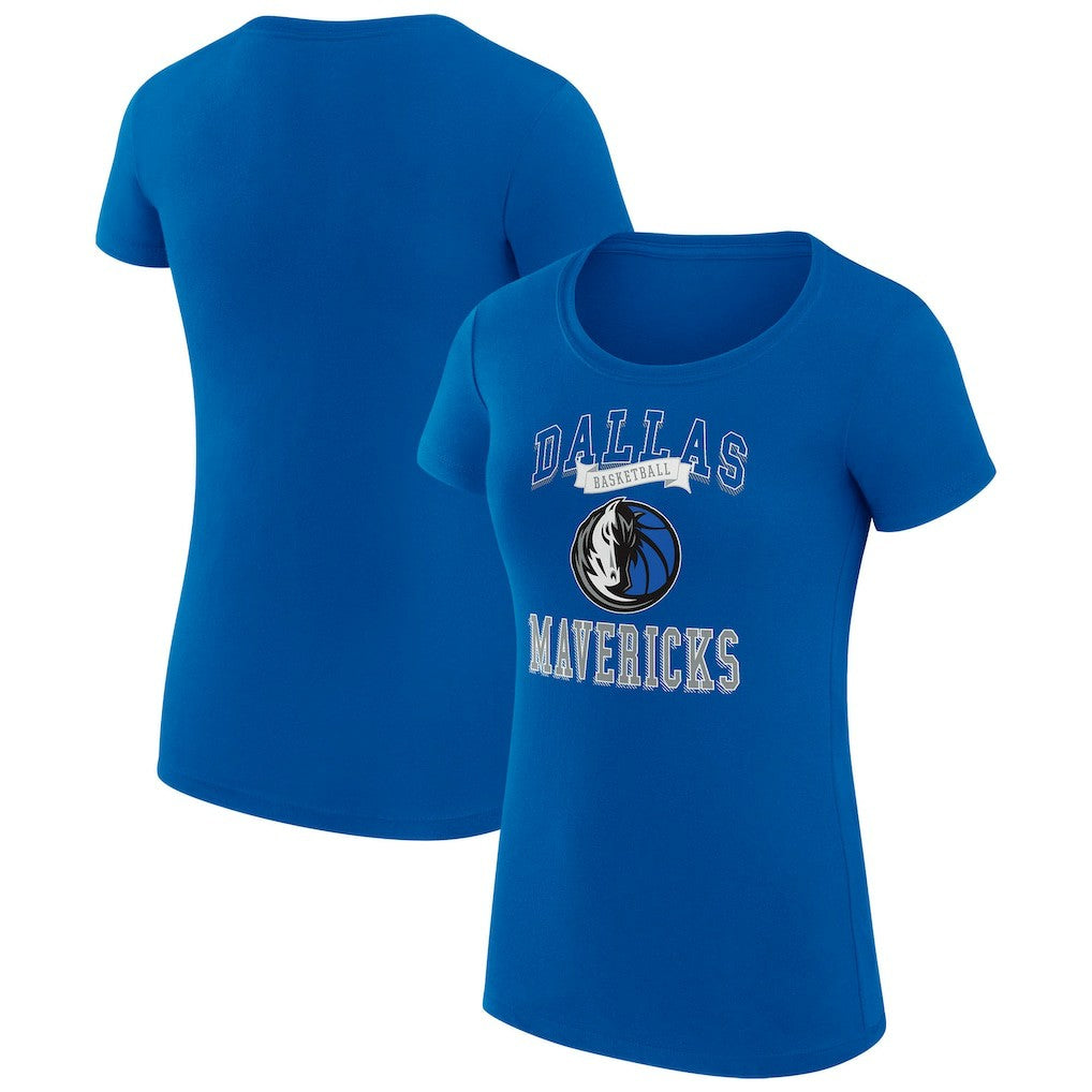 Dallas Mavericks G-III 4Her by Carl Banks Women's Super-Slim Fit Lightweight Team Logo T-Shirt Blue - NBA