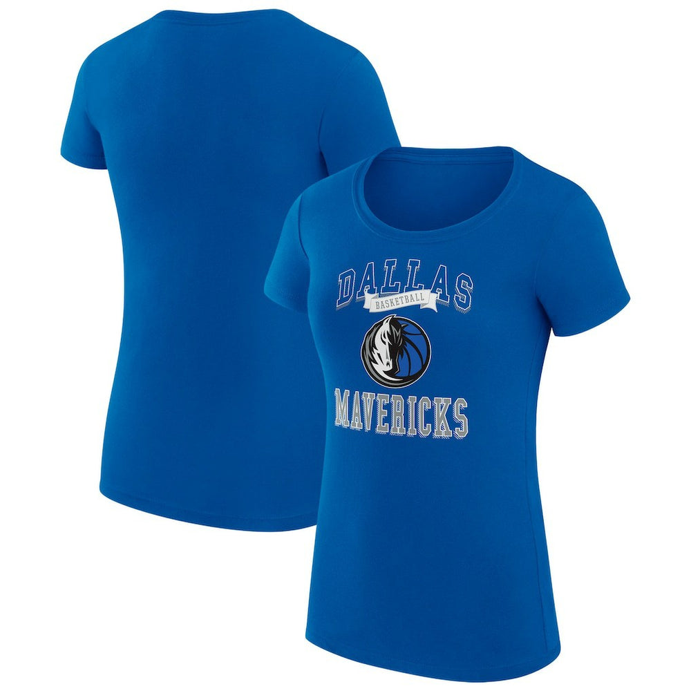 Dallas Mavericks G-III 4Her by Carl Banks Women's Super-Slim Fit Lightweight Team Logo T-Shirt Blue - NBA