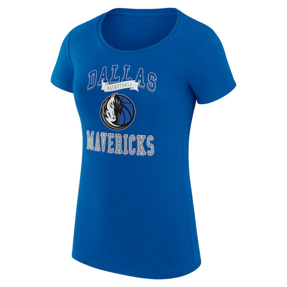 Dallas Mavericks G-III 4Her by Carl Banks Women's Super-Slim Fit Lightweight Team Logo T-Shirt Blue - NBA
