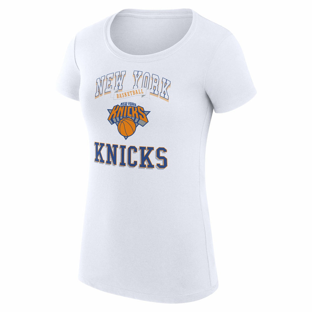 New York Knicks G-III 4Her by Carl Banks Women's Super-Slim Fit Lightweight Team Logo T-Shirt White - NBA