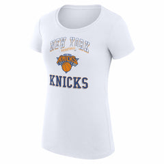 New York Knicks G-III 4Her by Carl Banks Women's Super-Slim Fit Lightweight Team Logo T-Shirt White - NBA