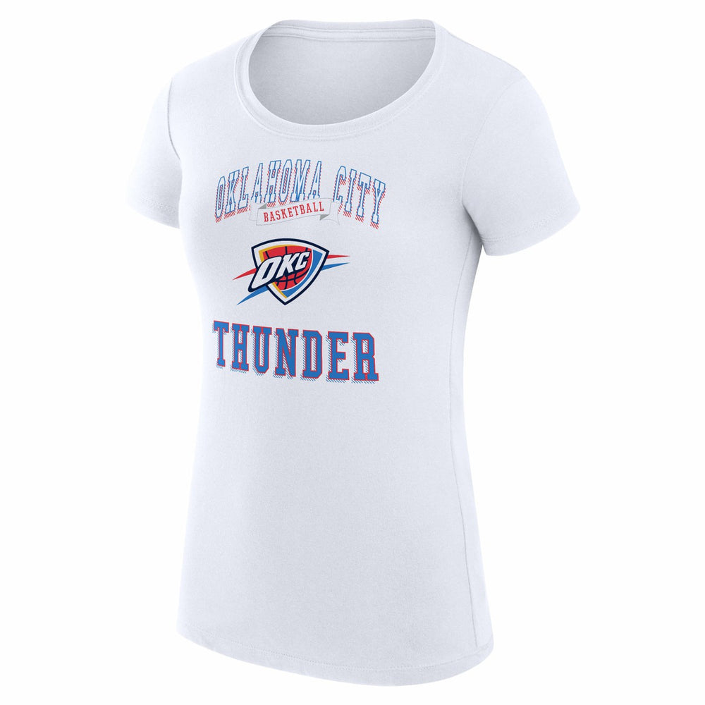 Oklahoma City Thunder G-III 4Her by Carl Banks Women's Super-Slim Fit Lightweight Team Logo T-Shirt White - NBA