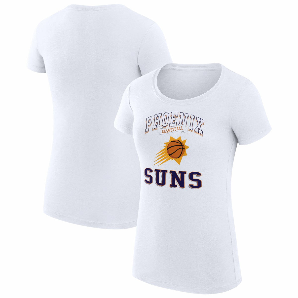 Phoenix Suns G-III 4Her by Carl Banks Women's Super-Slim Fit Lightweight Team Logo T-Shirt White - NBA